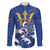 Personalized Barbados Family Matching Off Shoulder Short Dress and Hawaiian Shirt Poseidon Trident