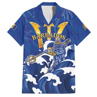 Personalized Barbados Family Matching Puletasi and Hawaiian Shirt Poseidon Trident