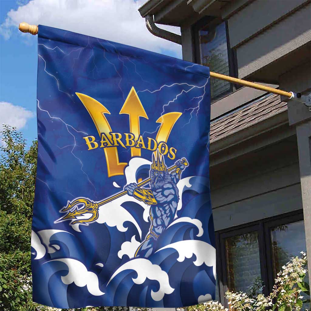 Barbados Garden Flag Poseidon Trident