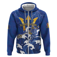 Personalized Barbados Hoodie Poseidon Trident