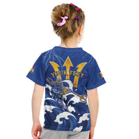 Personalized Barbados Kid T Shirt Poseidon Trident