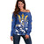 Personalized Barbados Off Shoulder Sweater Poseidon Trident