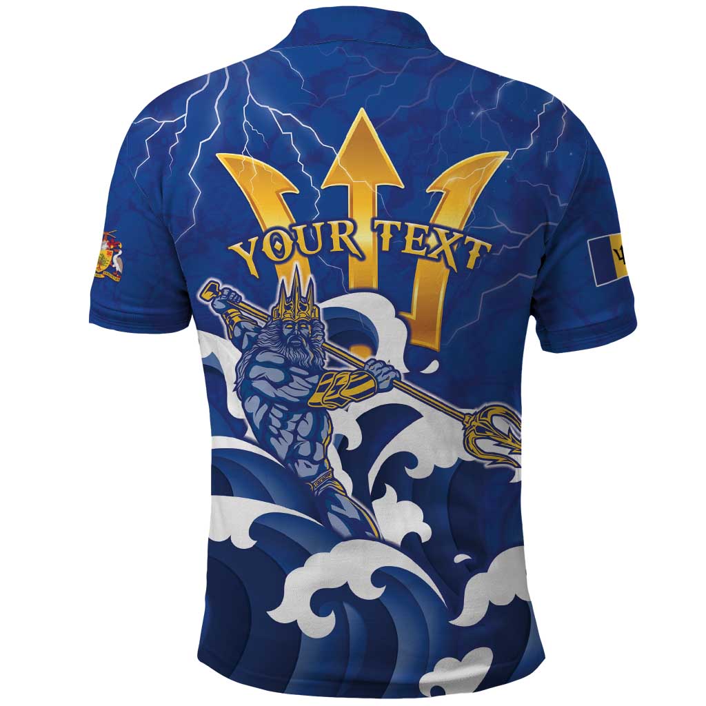 Personalized Barbados Polo Shirt Poseidon Trident