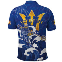 Personalized Barbados Polo Shirt Poseidon Trident