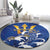 Barbados Round Carpet Poseidon Trident