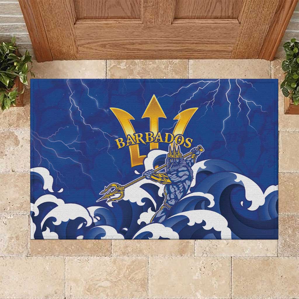 Barbados Rubber Doormat Poseidon Trident