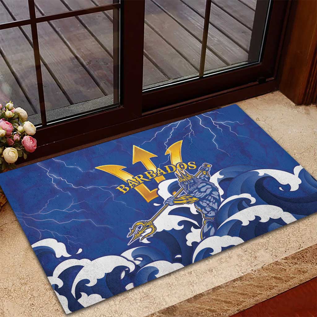 Barbados Rubber Doormat Poseidon Trident