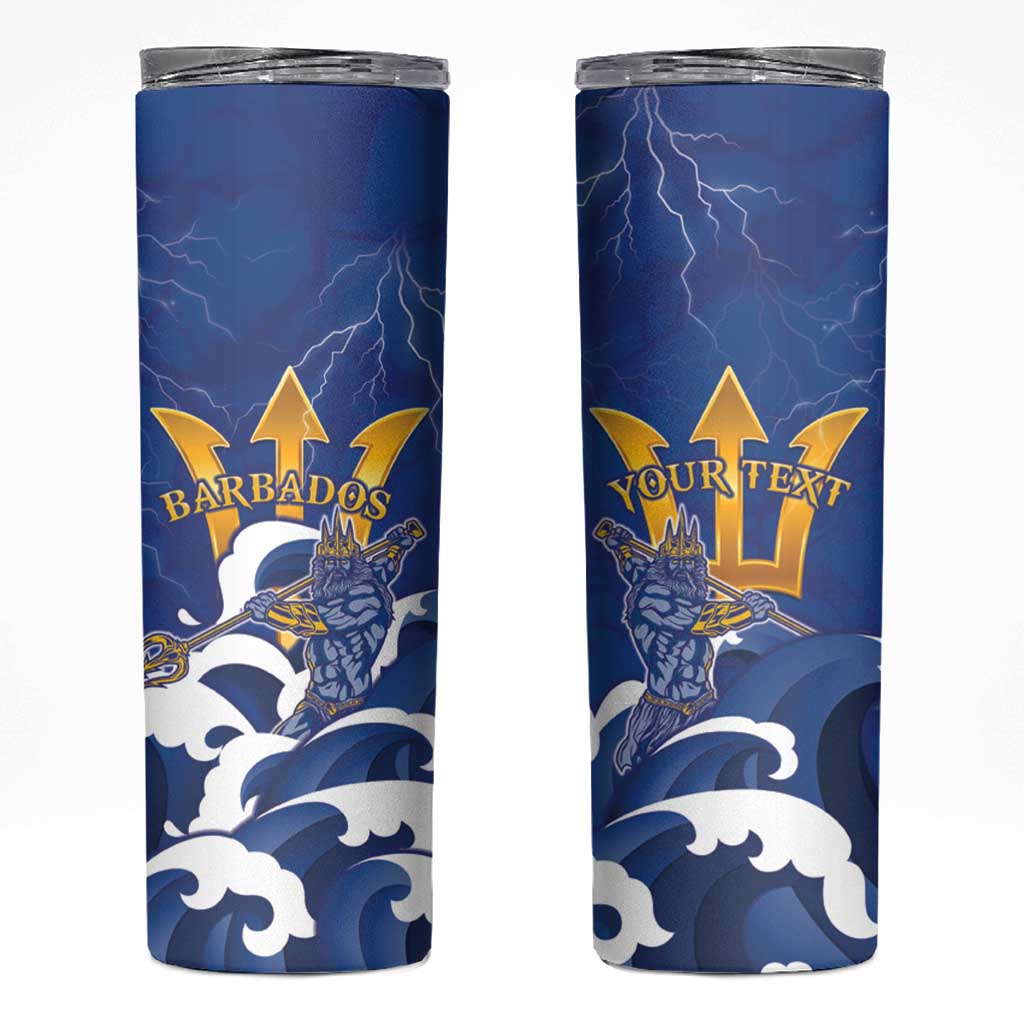 Personalized Barbados Skinny Tumbler Poseidon Trident