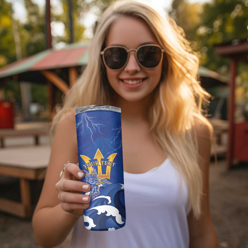 Personalized Barbados Skinny Tumbler Poseidon Trident