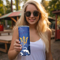 Personalized Barbados Skinny Tumbler Poseidon Trident