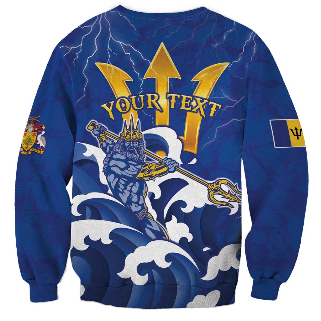 Personalized Barbados Sweatshirt Poseidon Trident