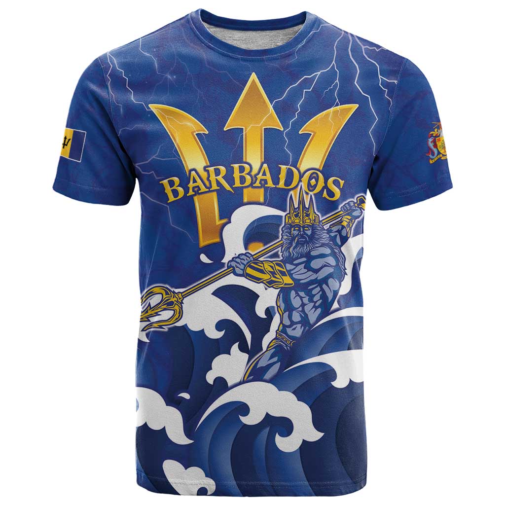Personalized Barbados T Shirt Poseidon Trident