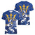 Personalized Barbados Women V-Neck T-Shirt Poseidon Trident