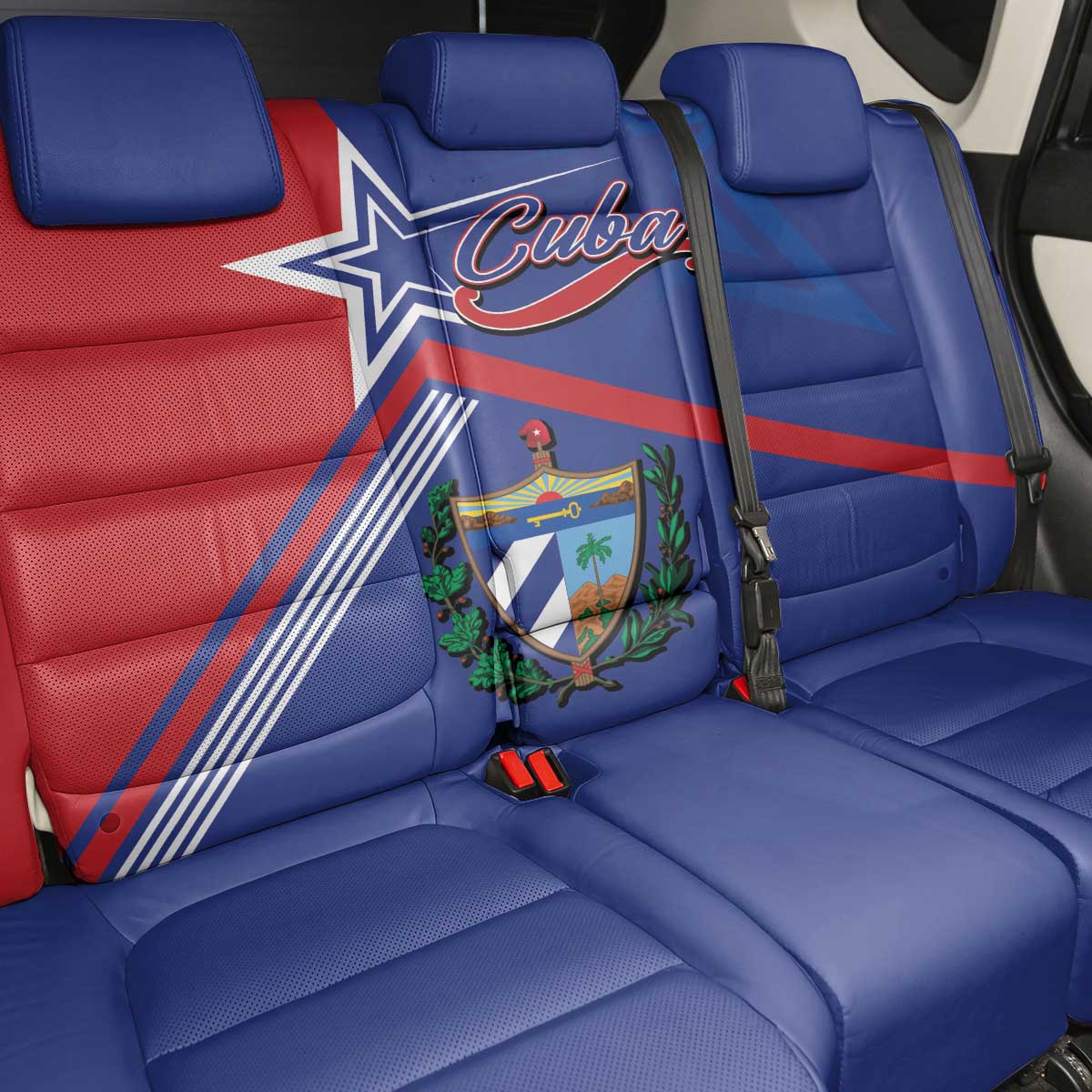 Cuba Coat Of Arms Back Car Seat Cover The Pearl Of The Antilles