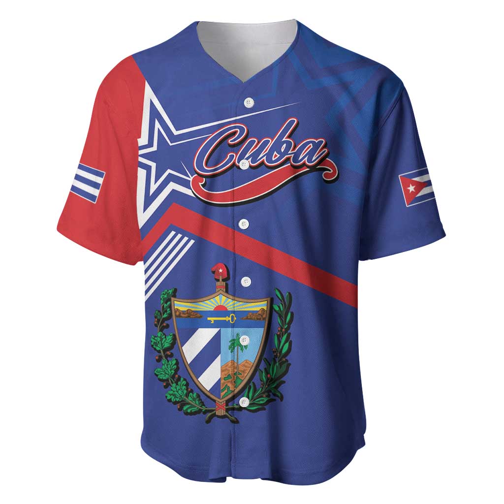 Cuba Coat Of Arms Baseball Jersey The Pearl Of The Antilles