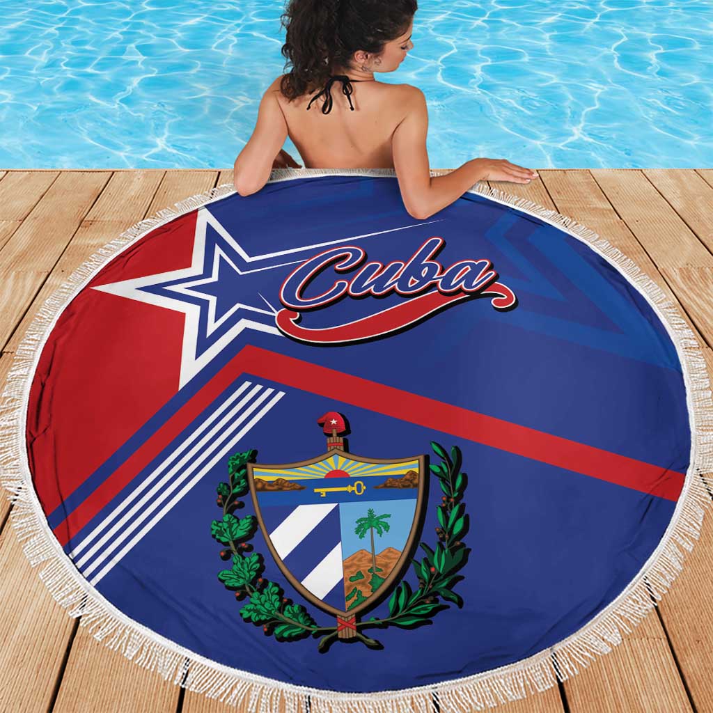 Cuba Coat Of Arms Beach Blanket The Pearl Of The Antilles