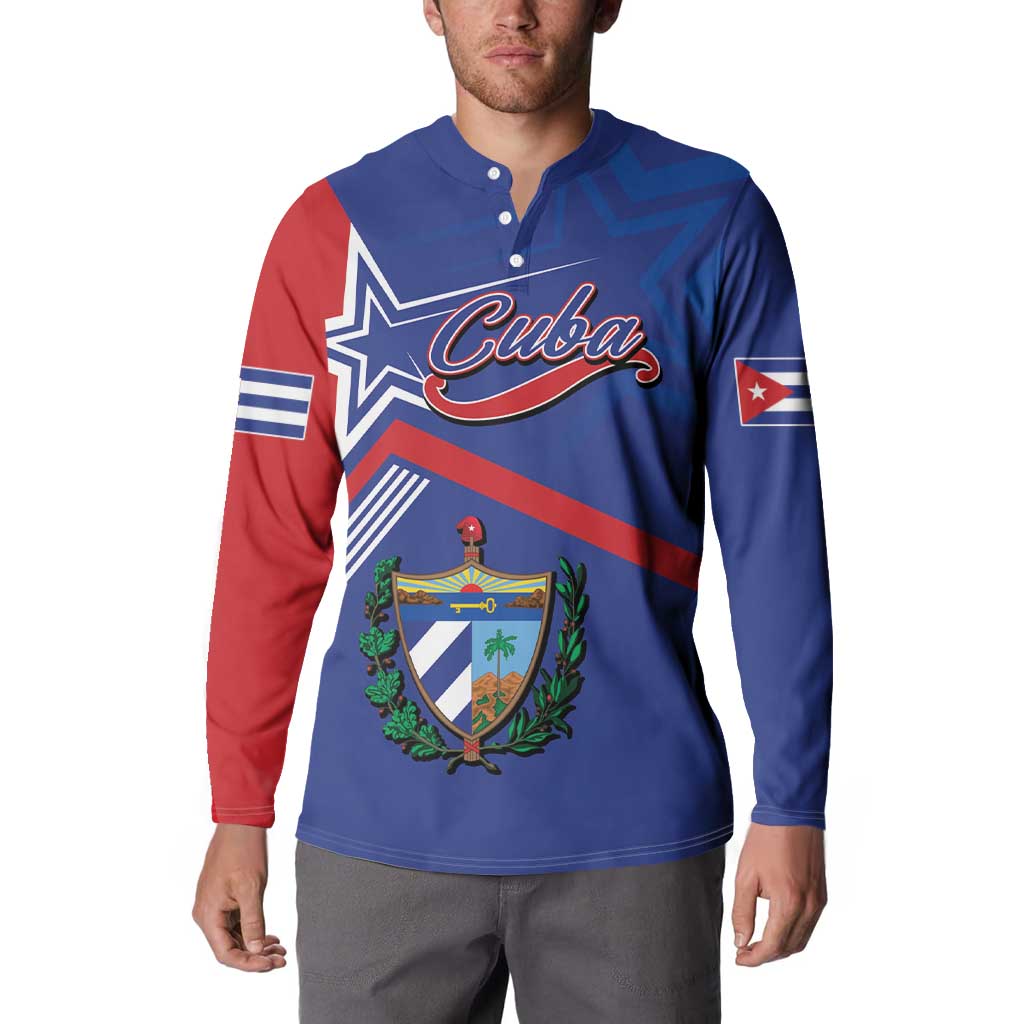 Cuba Coat Of Arms Button Sweatshirt The Pearl Of The Antilles