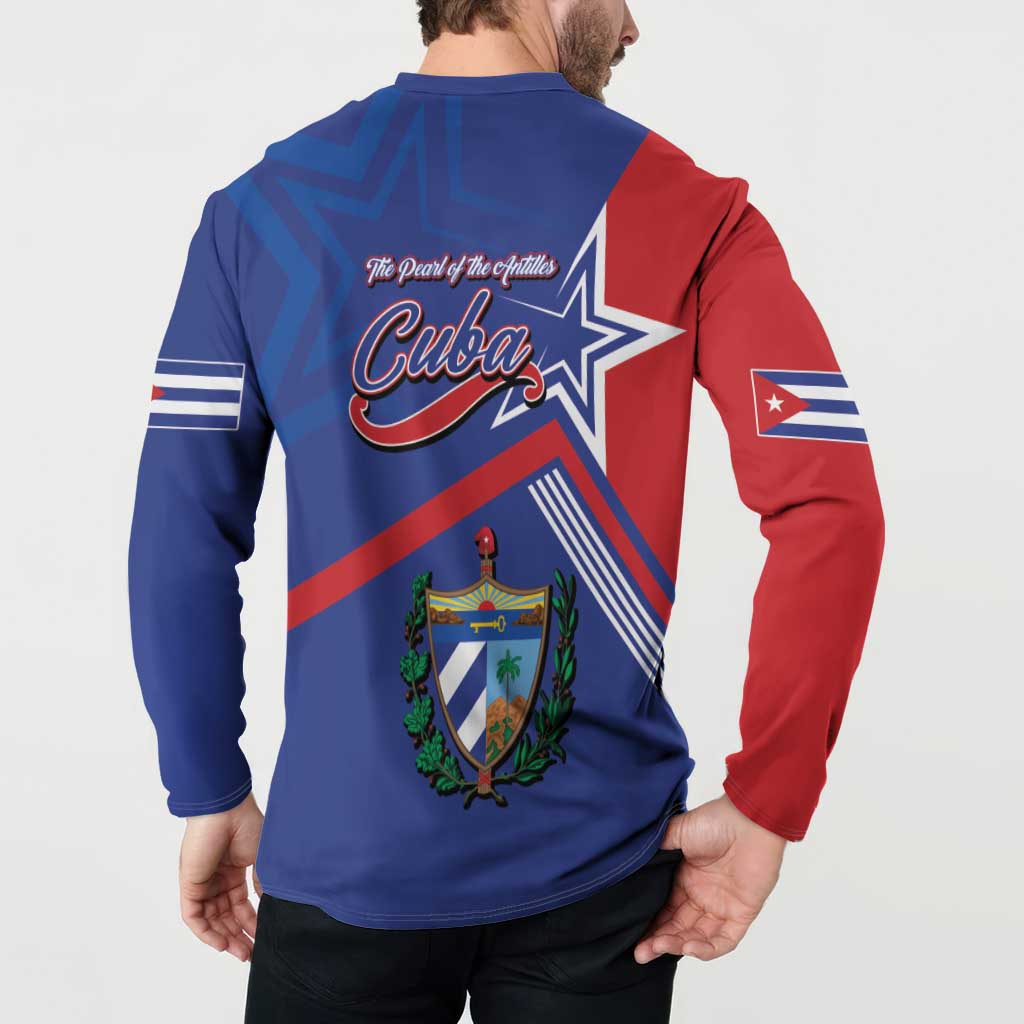 Cuba Coat Of Arms Button Sweatshirt The Pearl Of The Antilles