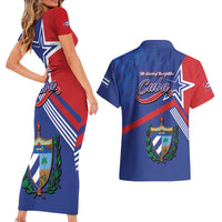 Cuba Coat Of Arms Couples Matching Short Sleeve Bodycon Dress and Hawaiian Shirt The Pearl Of The Antilles