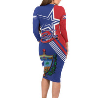 Cuba Coat Of Arms Family Matching Long Sleeve Bodycon Dress and Hawaiian Shirt The Pearl Of The Antilles