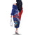 Cuba Coat Of Arms Family Matching Off The Shoulder Long Sleeve Dress and Hawaiian Shirt The Pearl Of The Antilles