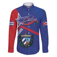 Cuba Coat Of Arms Family Matching Off Shoulder Maxi Dress and Hawaiian Shirt The Pearl Of The Antilles