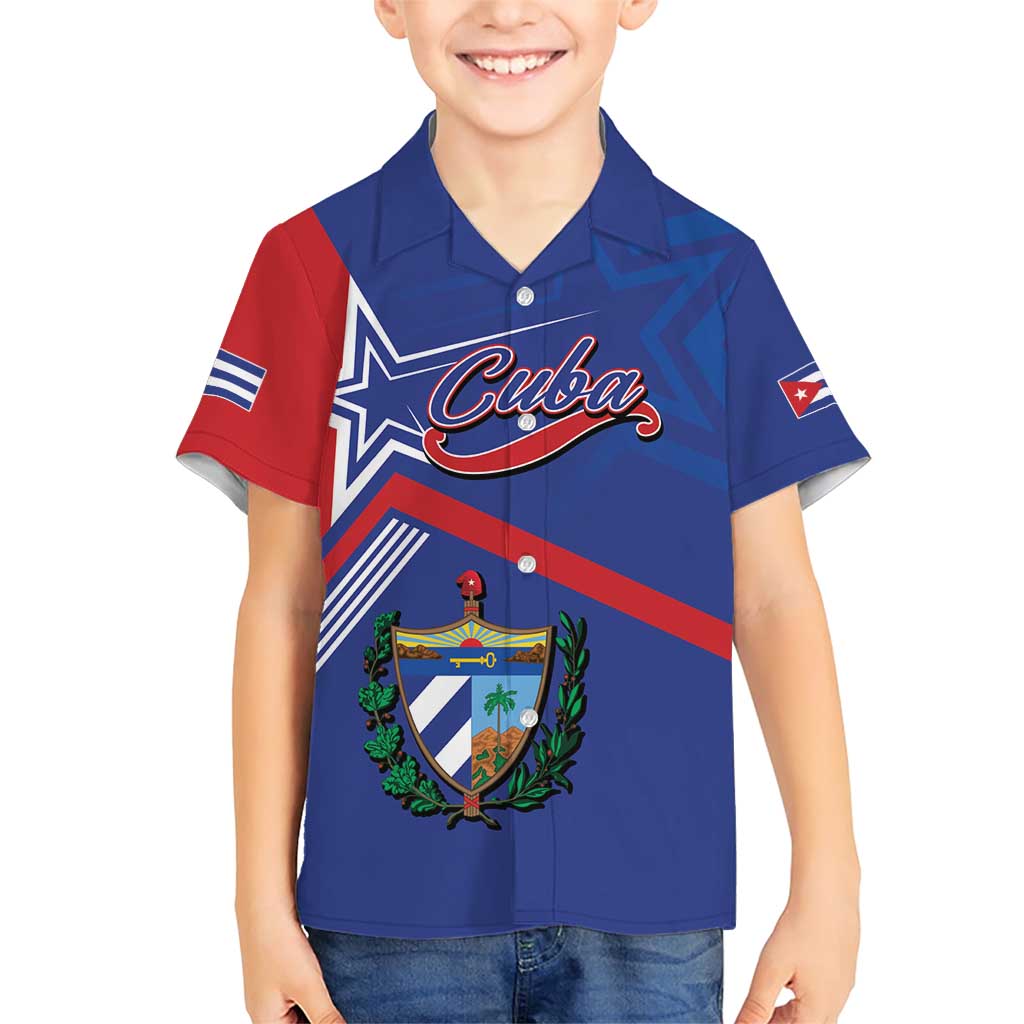 Cuba Coat Of Arms Family Matching Short Sleeve Bodycon Dress and Hawaiian Shirt The Pearl Of The Antilles