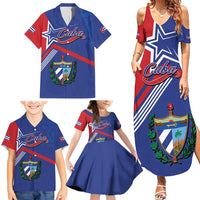 Cuba Coat Of Arms Family Matching Summer Maxi Dress and Hawaiian Shirt The Pearl Of The Antilles