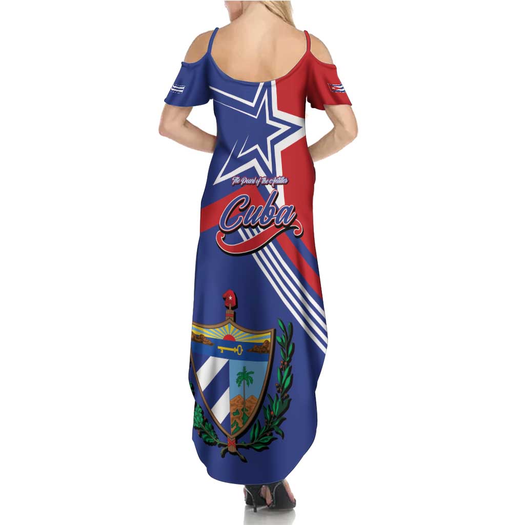 Cuba Coat Of Arms Family Matching Summer Maxi Dress and Hawaiian Shirt The Pearl Of The Antilles
