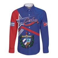 Cuba Coat Of Arms Long Sleeve Button Shirt The Pearl Of The Antilles