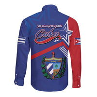 Cuba Coat Of Arms Long Sleeve Button Shirt The Pearl Of The Antilles