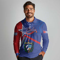 Cuba Coat Of Arms Long Sleeve Polo Shirt The Pearl Of The Antilles