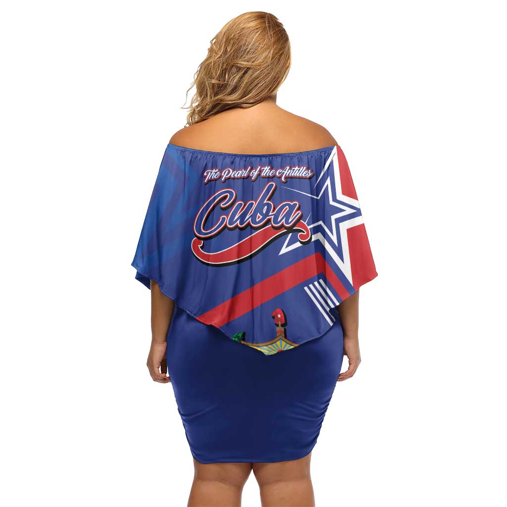 Cuba Coat Of Arms Off Shoulder Short Dress The Pearl Of The Antilles