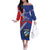 Cuba Coat Of Arms Off The Shoulder Long Sleeve Dress The Pearl Of The Antilles