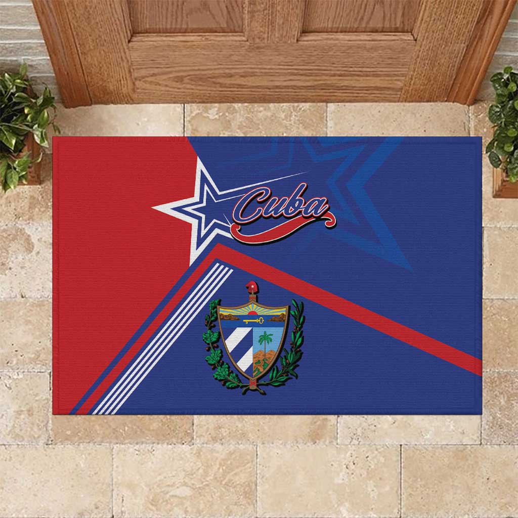Cuba Coat Of Arms Rubber Doormat The Pearl Of The Antilles