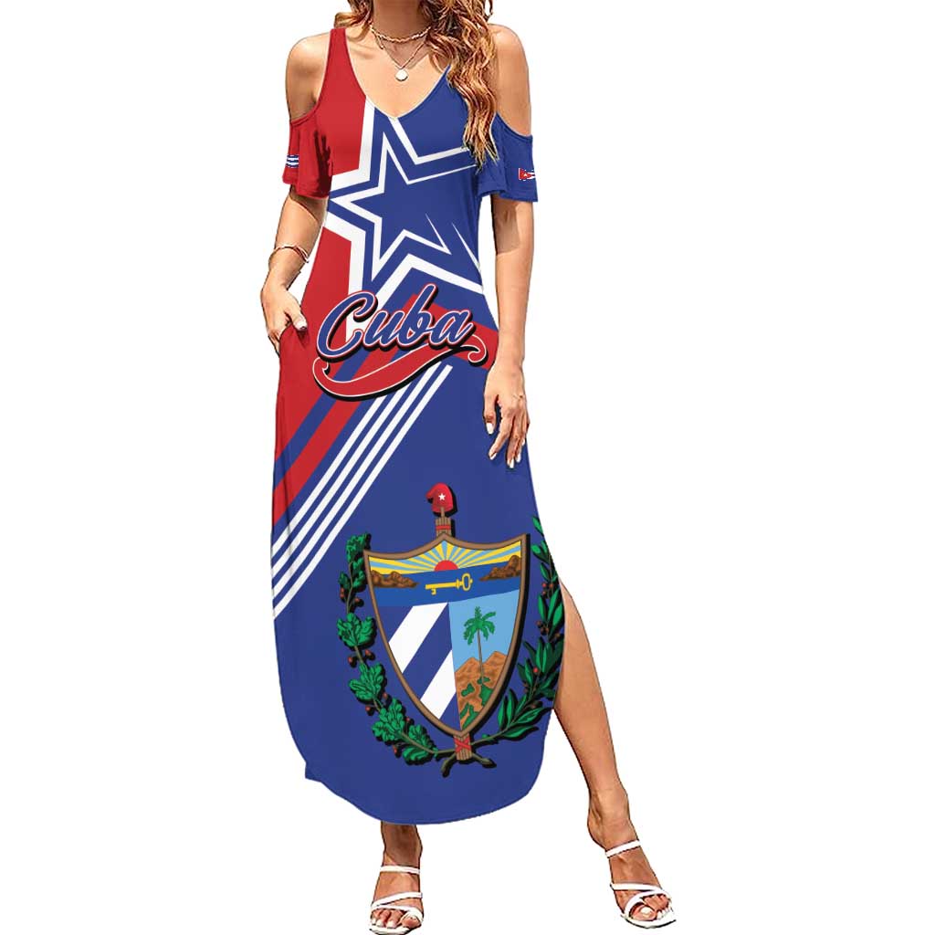 Cuba Coat Of Arms Summer Maxi Dress The Pearl Of The Antilles