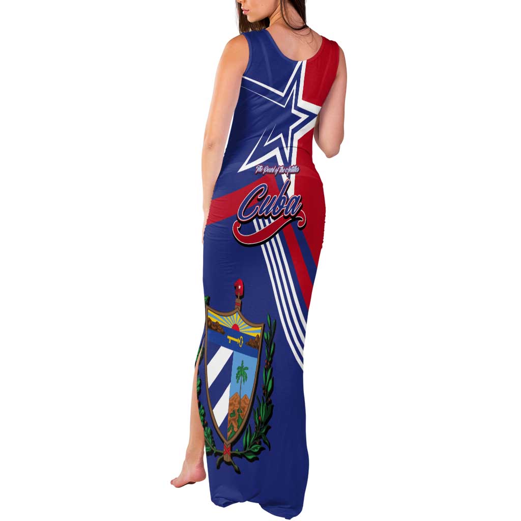 Cuba Coat Of Arms Tank Maxi Dress The Pearl Of The Antilles