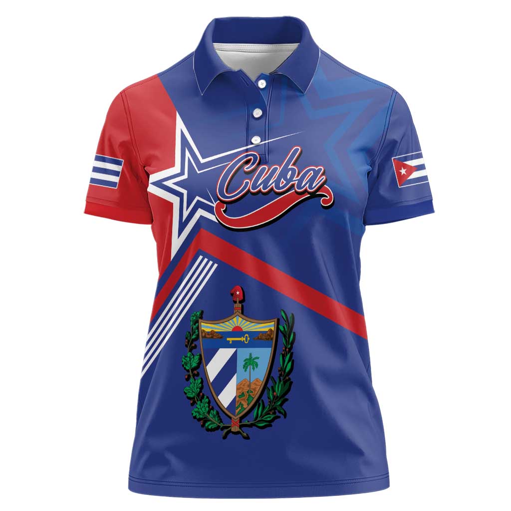 Cuba Coat Of Arms Women Polo Shirt The Pearl Of The Antilles
