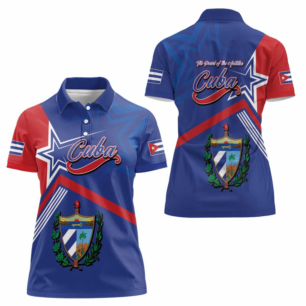 Cuba Coat Of Arms Women Polo Shirt The Pearl Of The Antilles