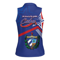 Cuba Coat Of Arms Women Sleeveless Polo Shirt The Pearl Of The Antilles