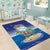 Cuba Area Rug Funny Macaw Decorative Map