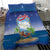 Cuba Bedding Set Funny Macaw Decorative Map