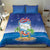 Cuba Bedding Set Funny Macaw Decorative Map