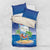 Cuba Bedding Set Funny Macaw Decorative Map