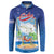 Cuba Button Sweatshirt Funny Macaw Decorative Map