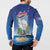 Cuba Button Sweatshirt Funny Macaw Decorative Map