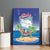 Cuba Canvas Wall Art Funny Macaw Decorative Map