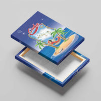 Cuba Canvas Wall Art Funny Macaw Decorative Map