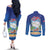 Cuba Couples Matching Off The Shoulder Long Sleeve Dress and Long Sleeve Button Shirt Funny Macaw Decorative Map