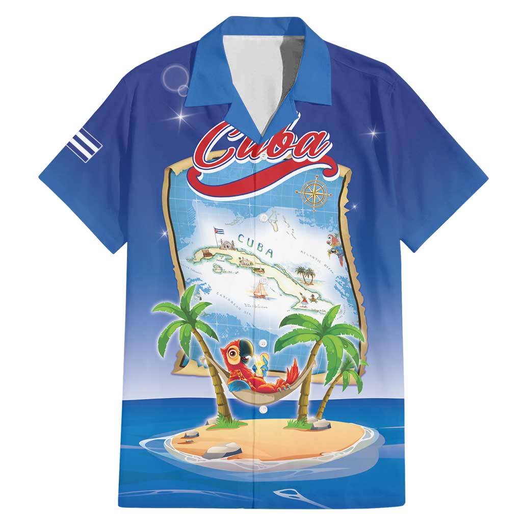 Cuba Family Matching Mermaid Dress and Hawaiian Shirt Funny Macaw Decorative Map